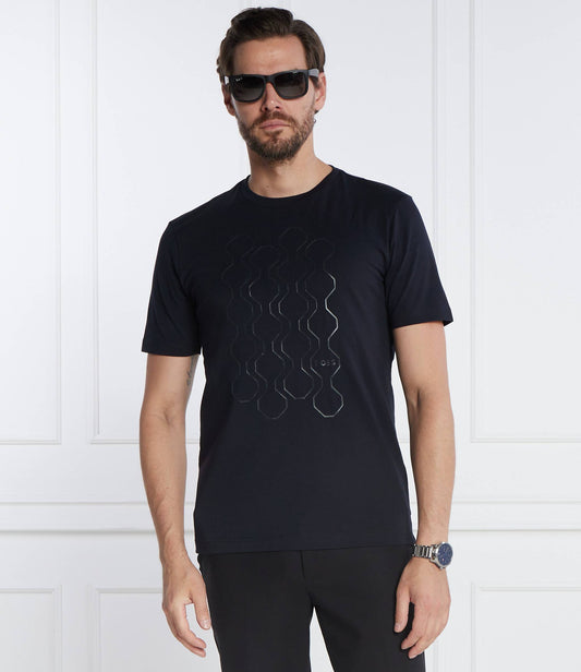 BOSS COTTON-JERSEY REGULAR-FIT T-SHIRT WITH LOGO PRINT