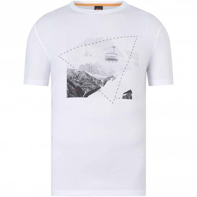 BOSS COTTON-JERSEY REGULAR-FIT T-SHIRT WITH LOGO PRINT