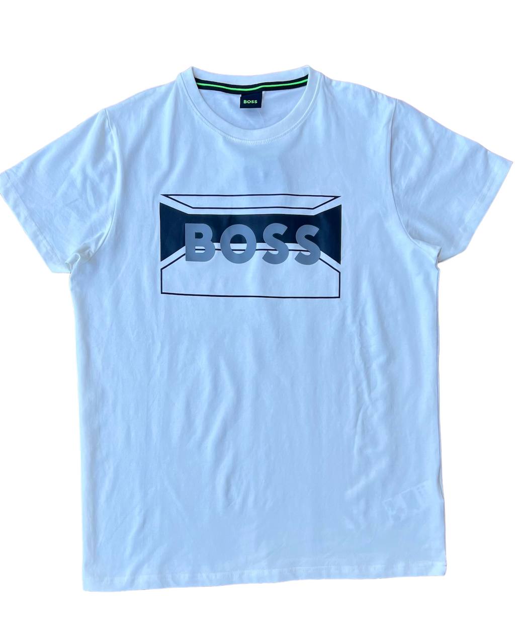 BOSS COTTON-JERSEY REGULAR-FIT T-SHIRT WITH LOGO PRINT