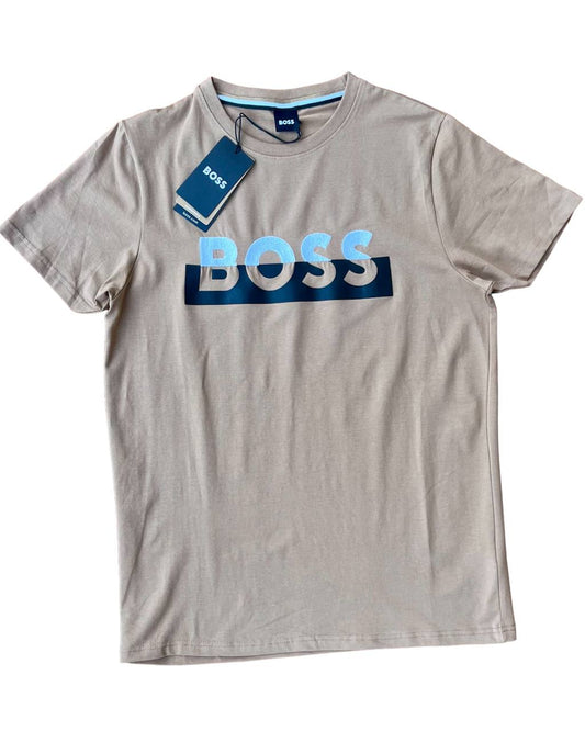 BOSS COTTON-JERSEY REGULAR-FIT T-SHIRT WITH LOGO PRINT