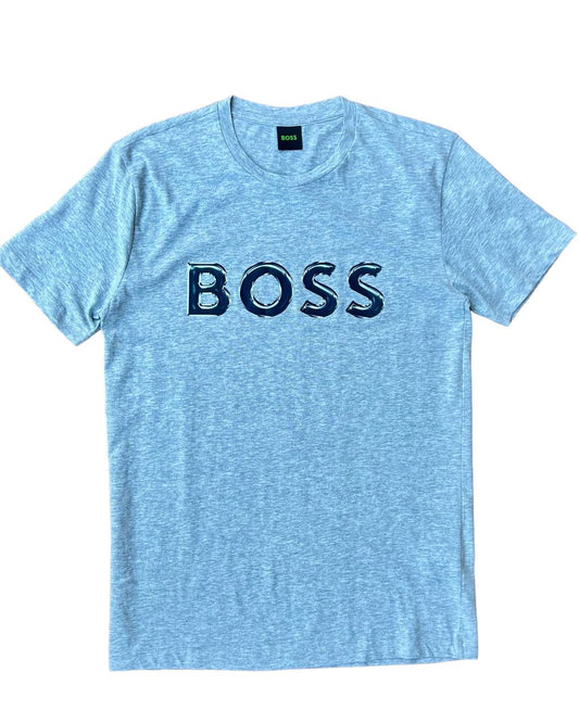 BOSS COTTON-JERSEY REGULAR-FIT T-SHIRT WITH LOGO PRINT