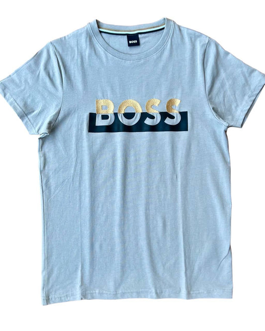 BOSS COTTON-JERSEY REGULAR-FIT T-SHIRT WITH LOGO PRINT