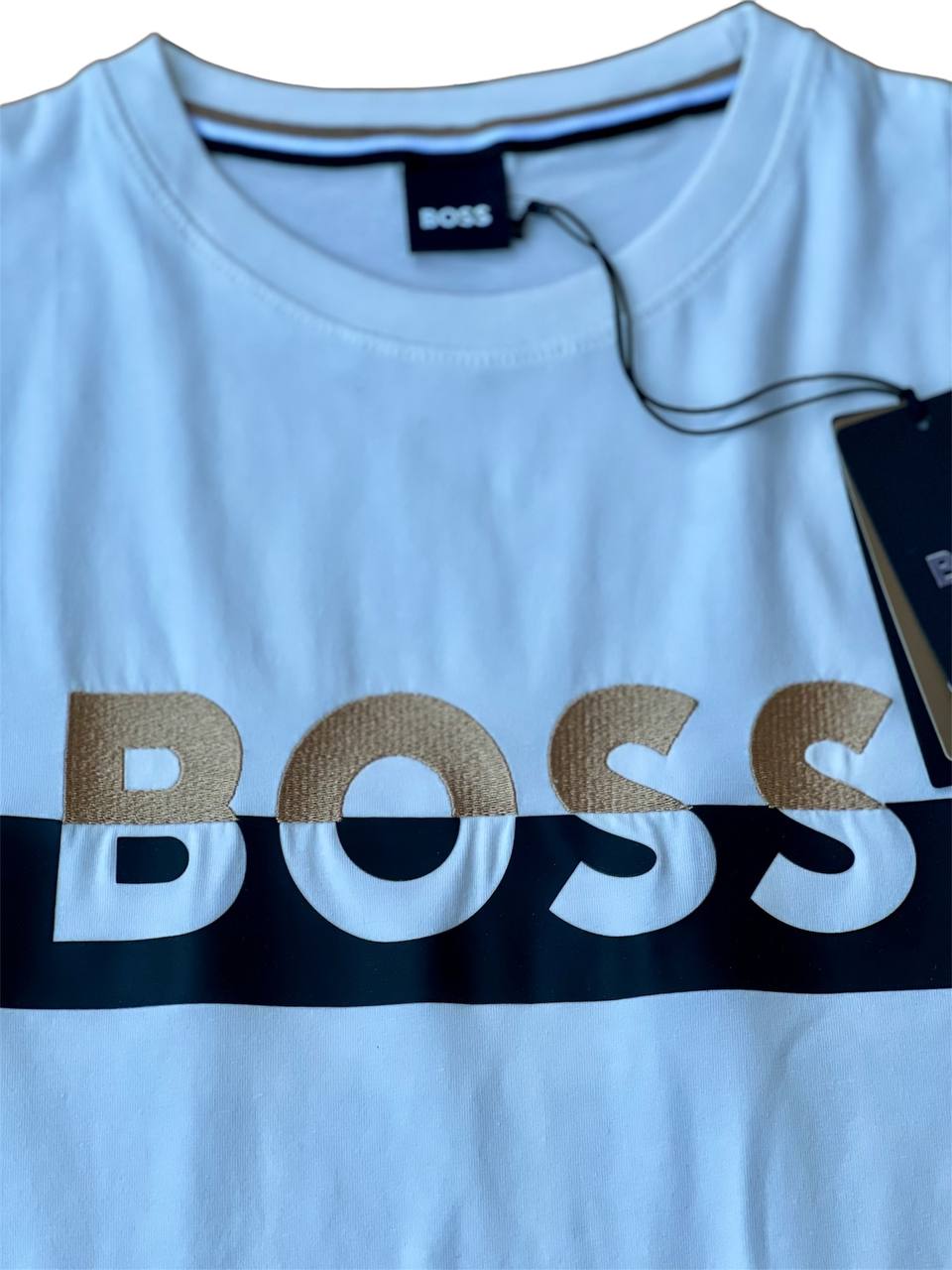 BOSS COTTON-JERSEY REGULAR-FIT T-SHIRT WITH LOGO PRINT