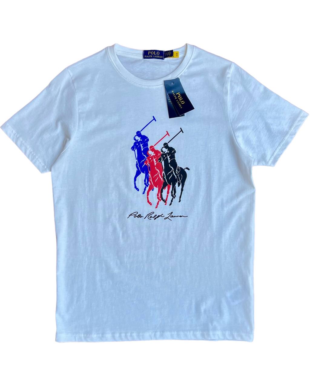 Polo Ralph Lauren large box player back print t-shirt in navy