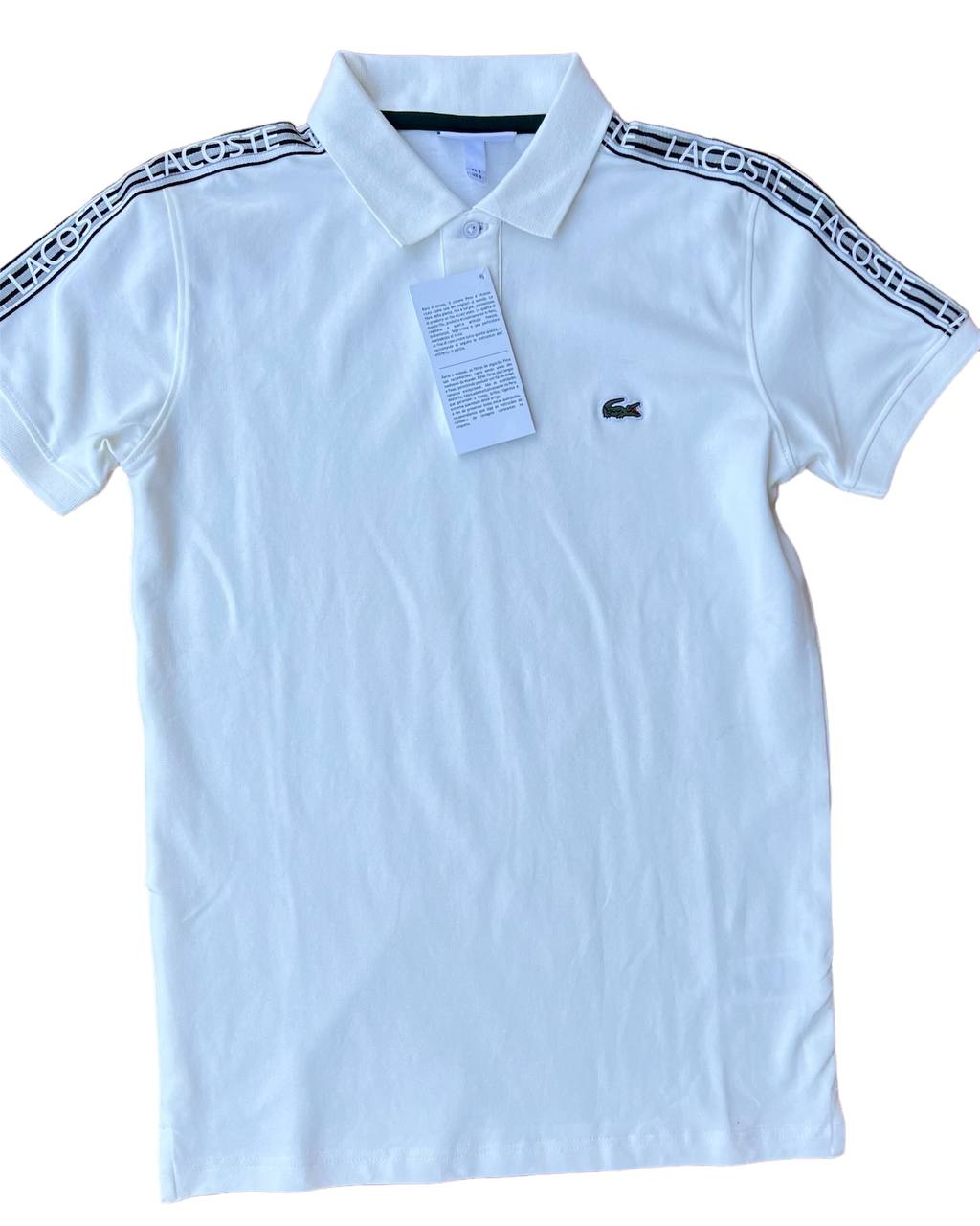 Regular Fit Logo Stripe Stretch Cotton Polo Shirt AswaqHamam